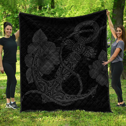 Hawaii Premium Quilt Anchor Poly Tribal Gray