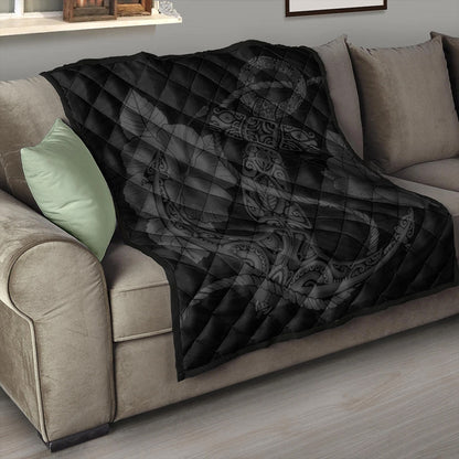 Hawaii Premium Quilt Anchor Poly Tribal Gray