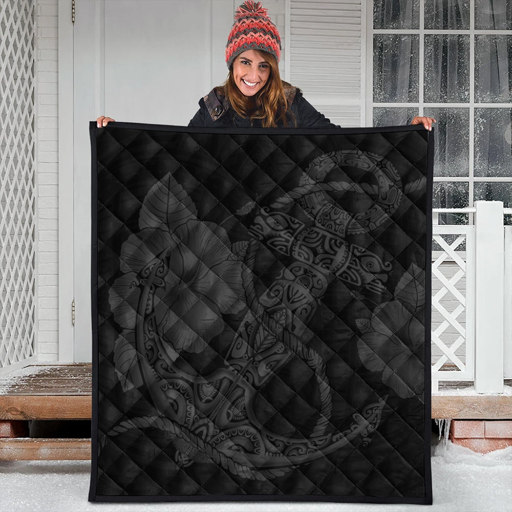 Hawaii Premium Quilt Anchor Poly Tribal Gray