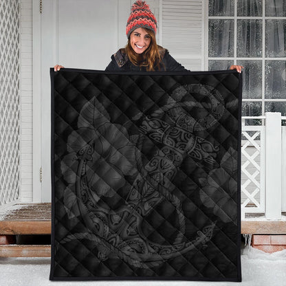 Hawaii Premium Quilt Anchor Poly Tribal Gray