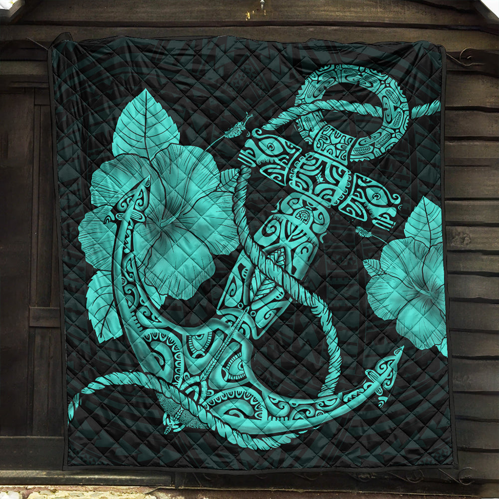 Hawaii Premium Quilt Anchor Poly Tribal Turquoise