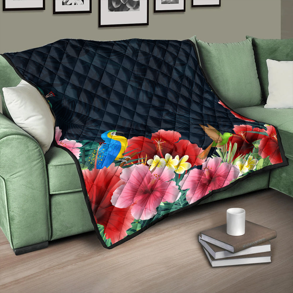 Hawaii Premium Quilt Forest Hibiscus
