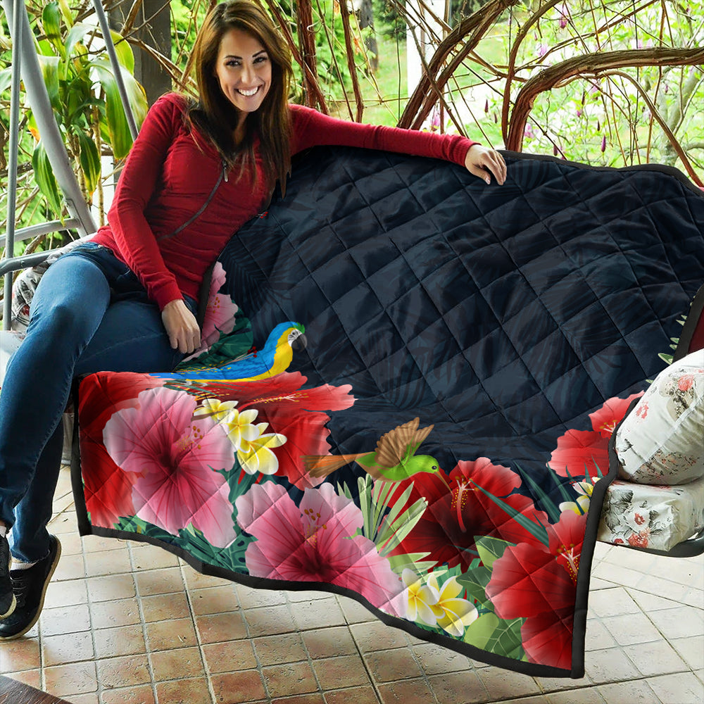 Hawaii Premium Quilt Forest Hibiscus