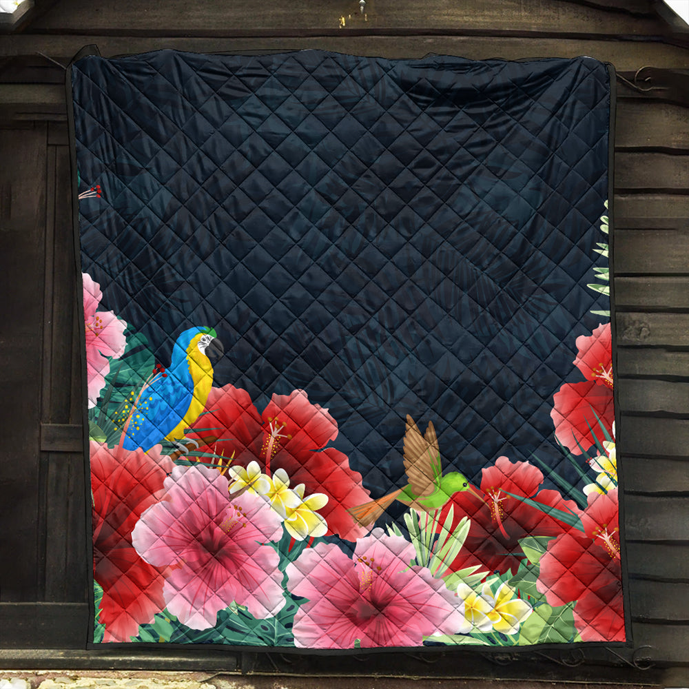 Hawaii Premium Quilt Forest Hibiscus