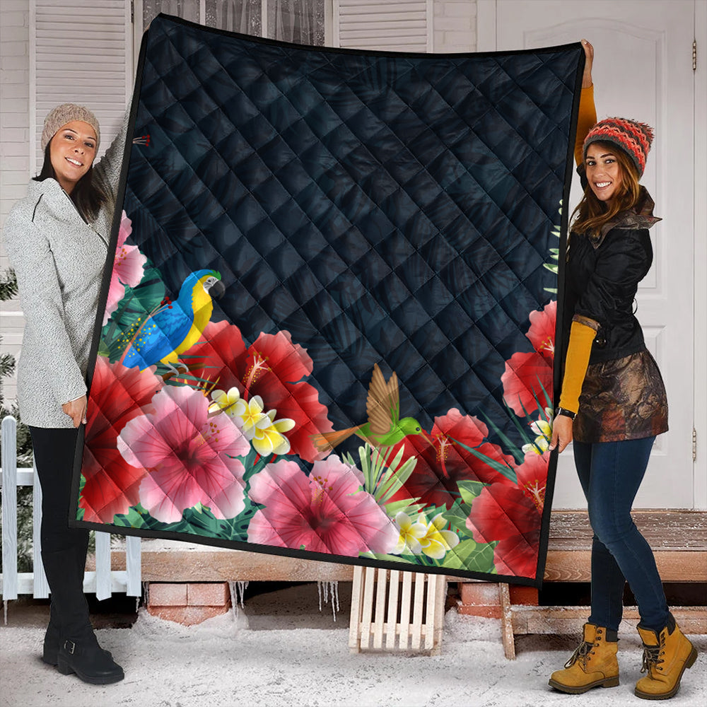 Hawaii Premium Quilt Forest Hibiscus