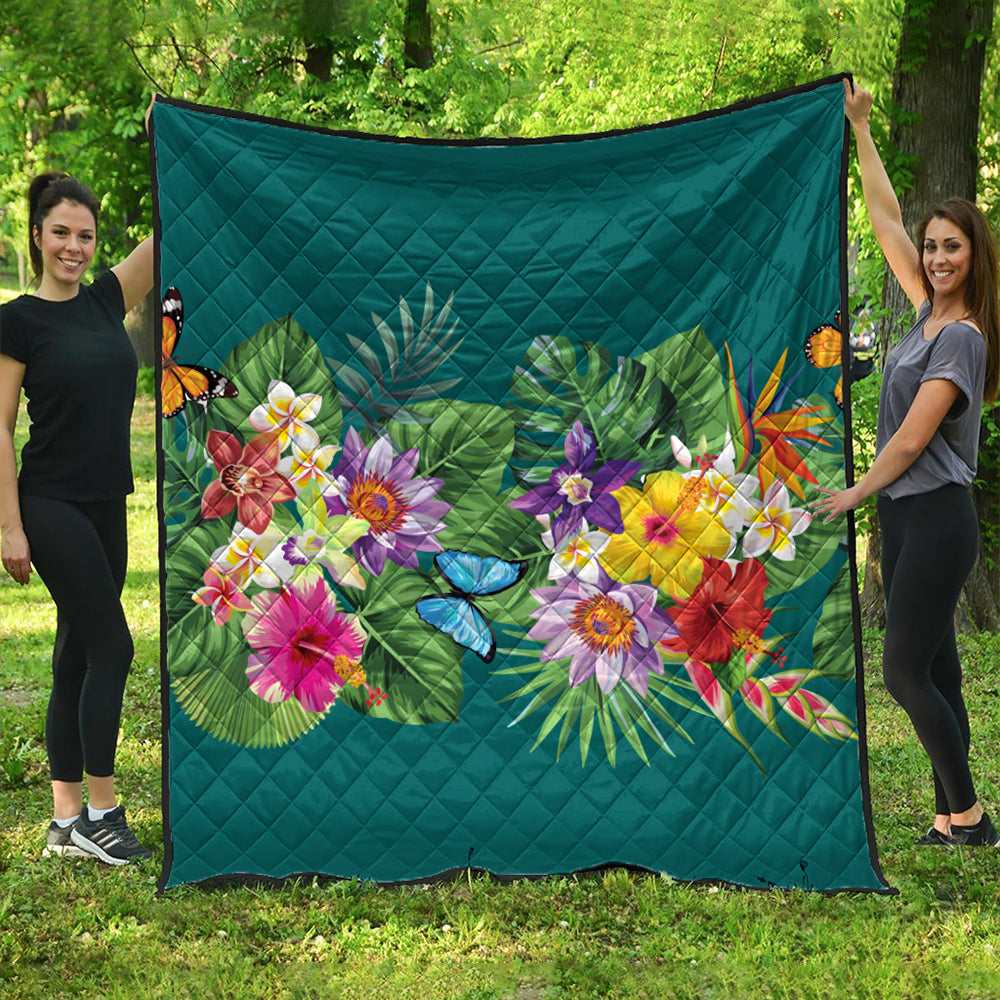 Hawaii Premium Quilt Garden Flower