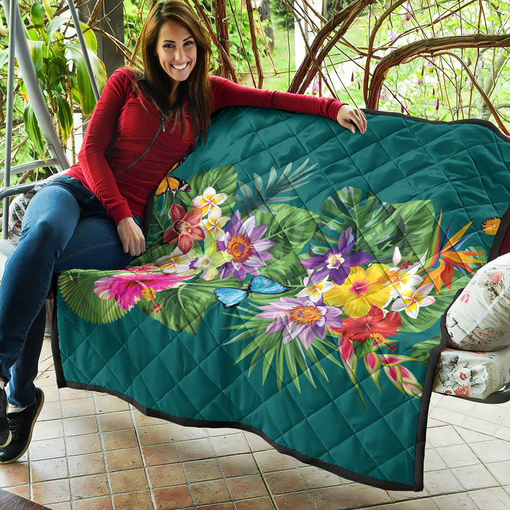 Hawaii Premium Quilt Garden Flower