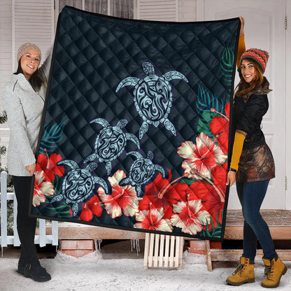 Hawaii Premium Quilt Hibiscus And Turtle Skillful