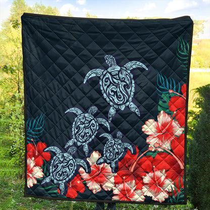 Hawaii Premium Quilt Hibiscus And Turtle Skillful