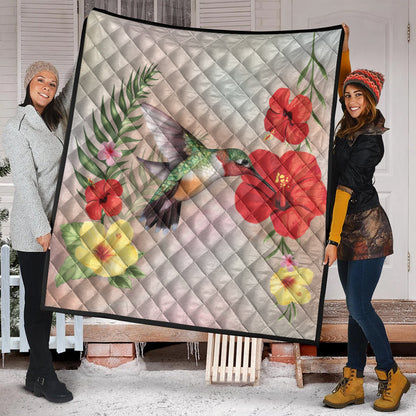 Hawaii Premium Quilt Hibiscus Bird
