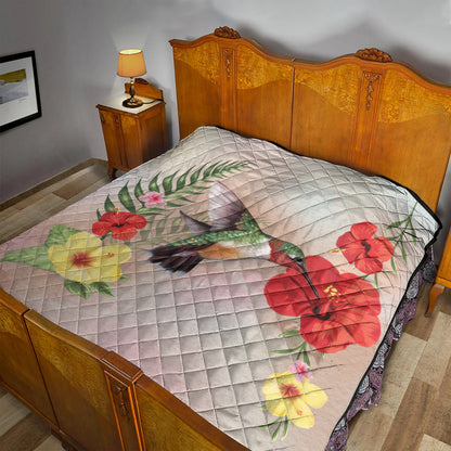 Hawaii Premium Quilt Hibiscus Bird