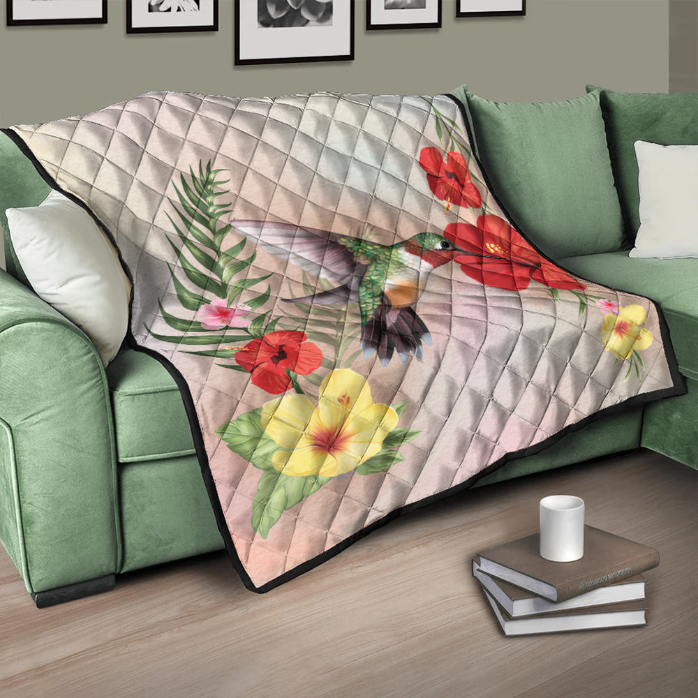 Hawaii Premium Quilt Hibiscus Bird