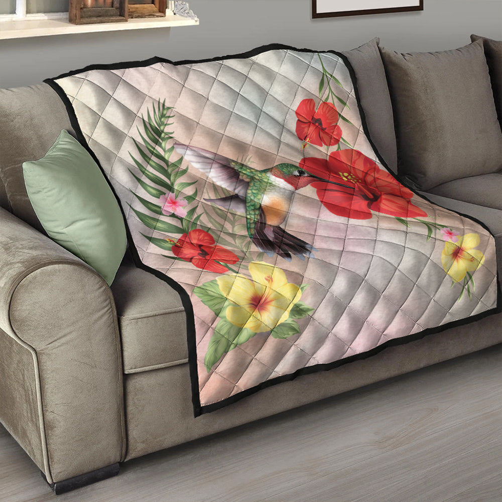 Hawaii Premium Quilt Hibiscus Bird