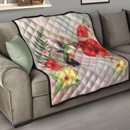 Hawaii Premium Quilt Hibiscus Bird