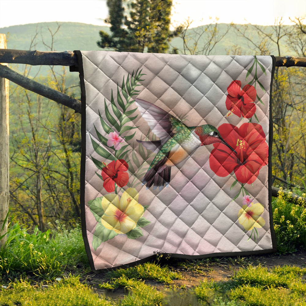 Hawaii Premium Quilt Hibiscus Bird