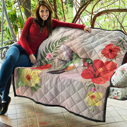 Hawaii Premium Quilt Hibiscus Bird