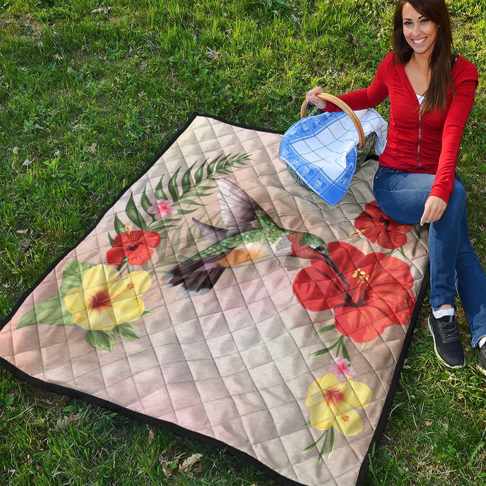 Hawaii Premium Quilt Hibiscus Bird