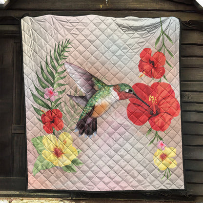 Hawaii Premium Quilt Hibiscus Bird