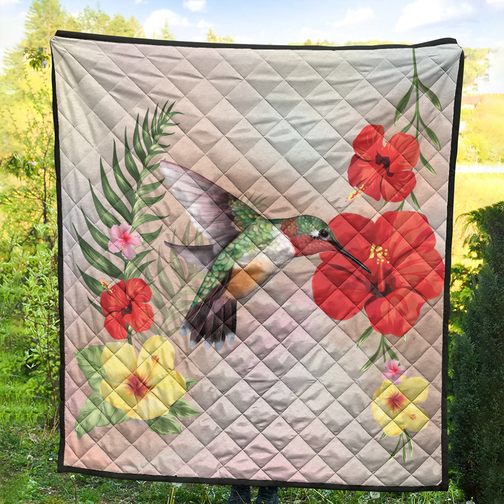 Hawaii Premium Quilt Hibiscus Bird