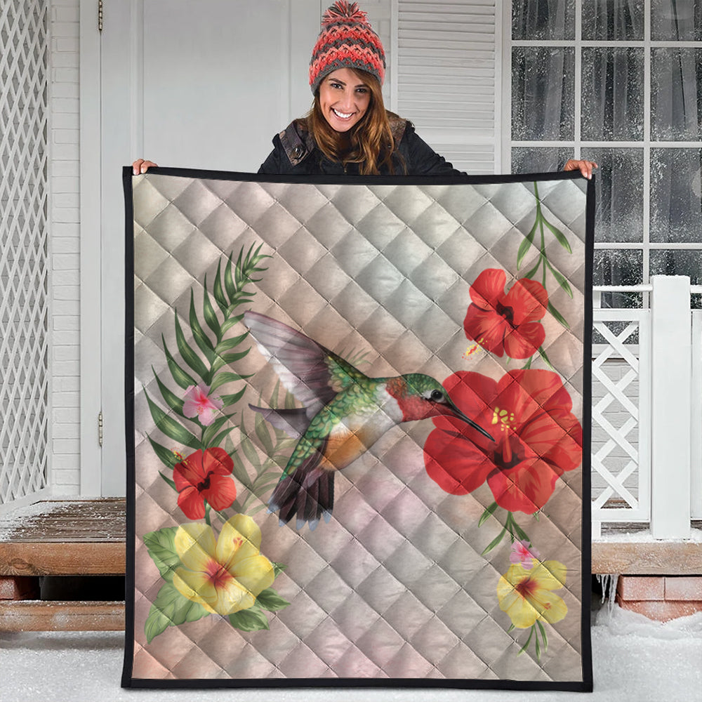 Hawaii Premium Quilt Hibiscus Bird