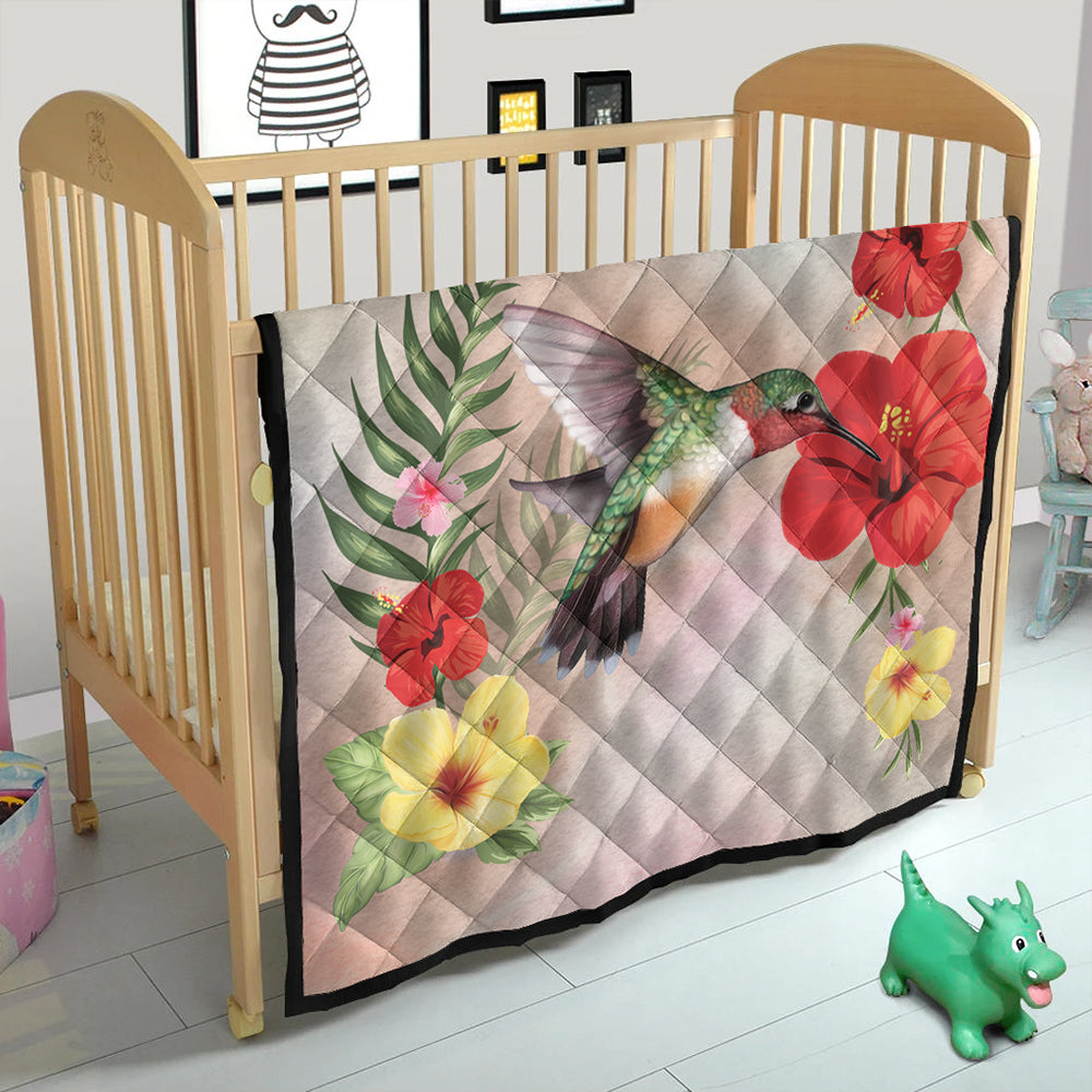 Hawaii Premium Quilt Hibiscus Bird