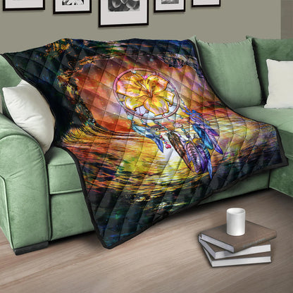 Hawaii Premium Quilt Hibiscus Dreamcatcher Wales Night