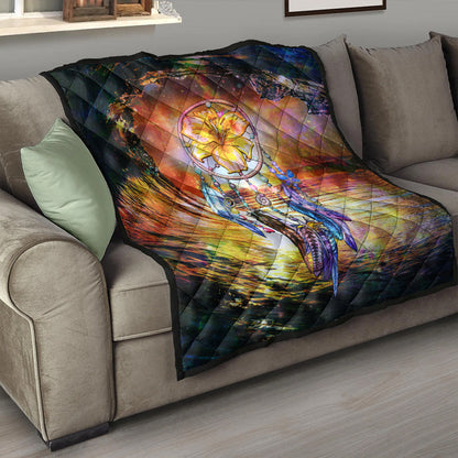 Hawaii Premium Quilt Hibiscus Dreamcatcher Wales Night