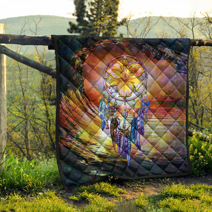 Hawaii Premium Quilt Hibiscus Dreamcatcher Wales Night