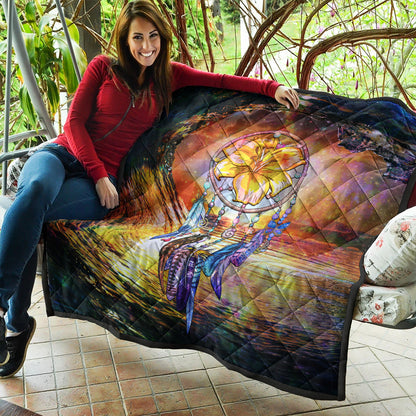 Hawaii Premium Quilt Hibiscus Dreamcatcher Wales Night