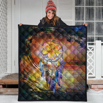 Hawaii Premium Quilt Hibiscus Dreamcatcher Wales Night