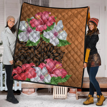 Hawaii Premium Quilt Hibiscus Flower Polynesia