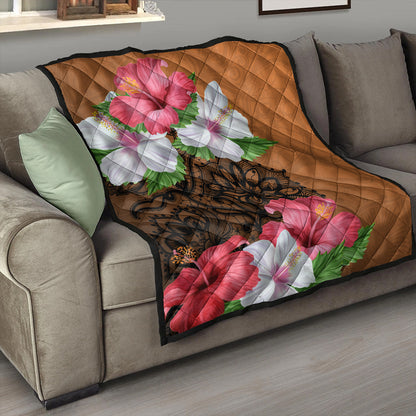 Hawaii Premium Quilt Hibiscus Flower Polynesia