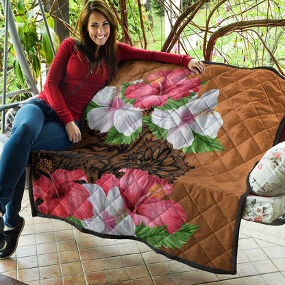 Hawaii Premium Quilt Hibiscus Flower Polynesia