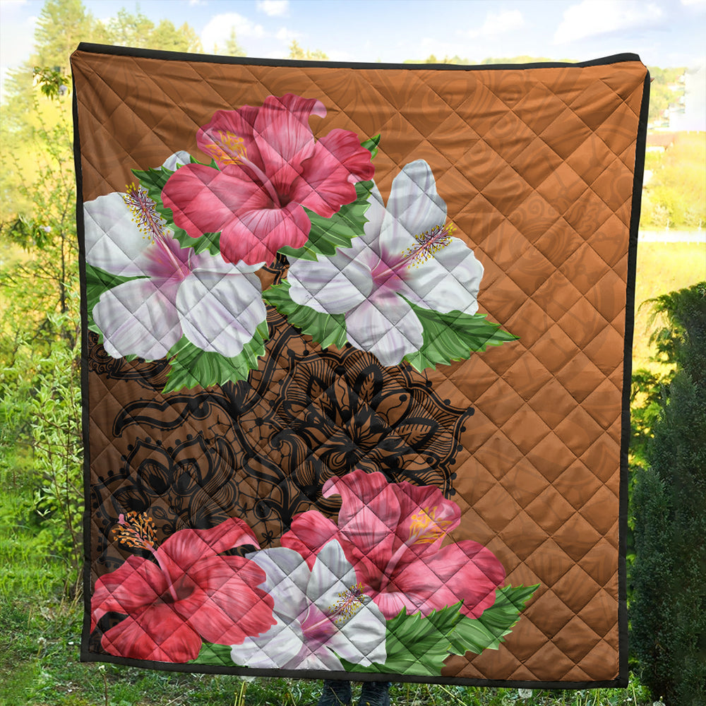 Hawaii Premium Quilt Hibiscus Flower Polynesia