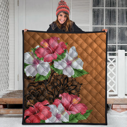 Hawaii Premium Quilt Hibiscus Flower Polynesia