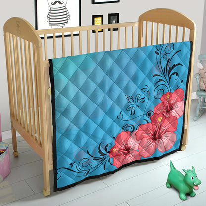 Hawaii Premium Quilt Hibiscus Flower Red