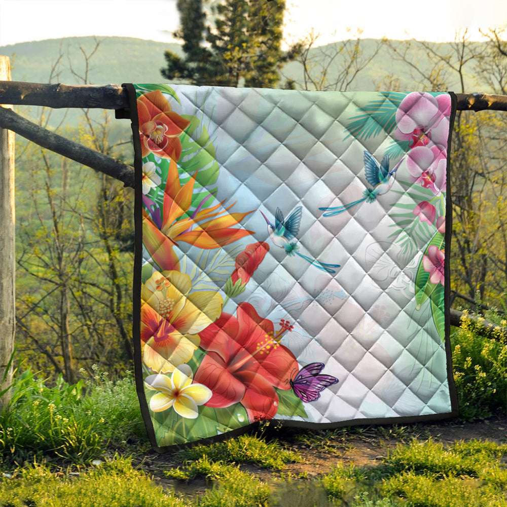 Hawaii Premium Quilt Hibiscus In Jung