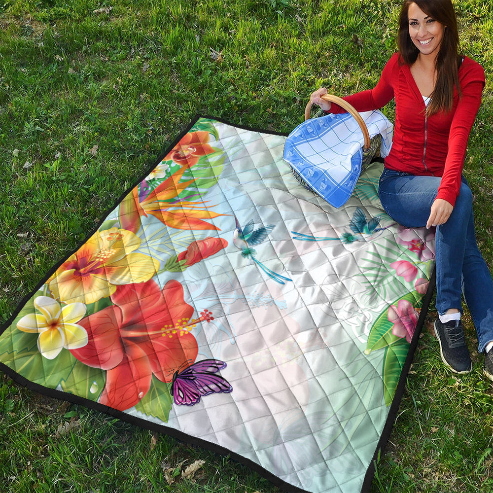 Hawaii Premium Quilt Hibiscus In Jung