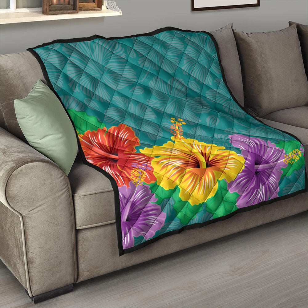 Hawaii Premium Quilt Hibiscus More Color