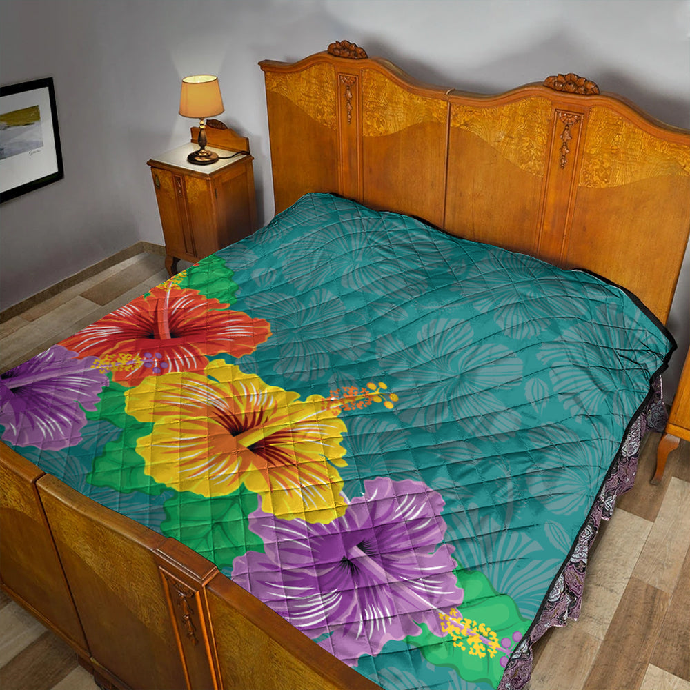 Hawaii Premium Quilt Hibiscus More Color