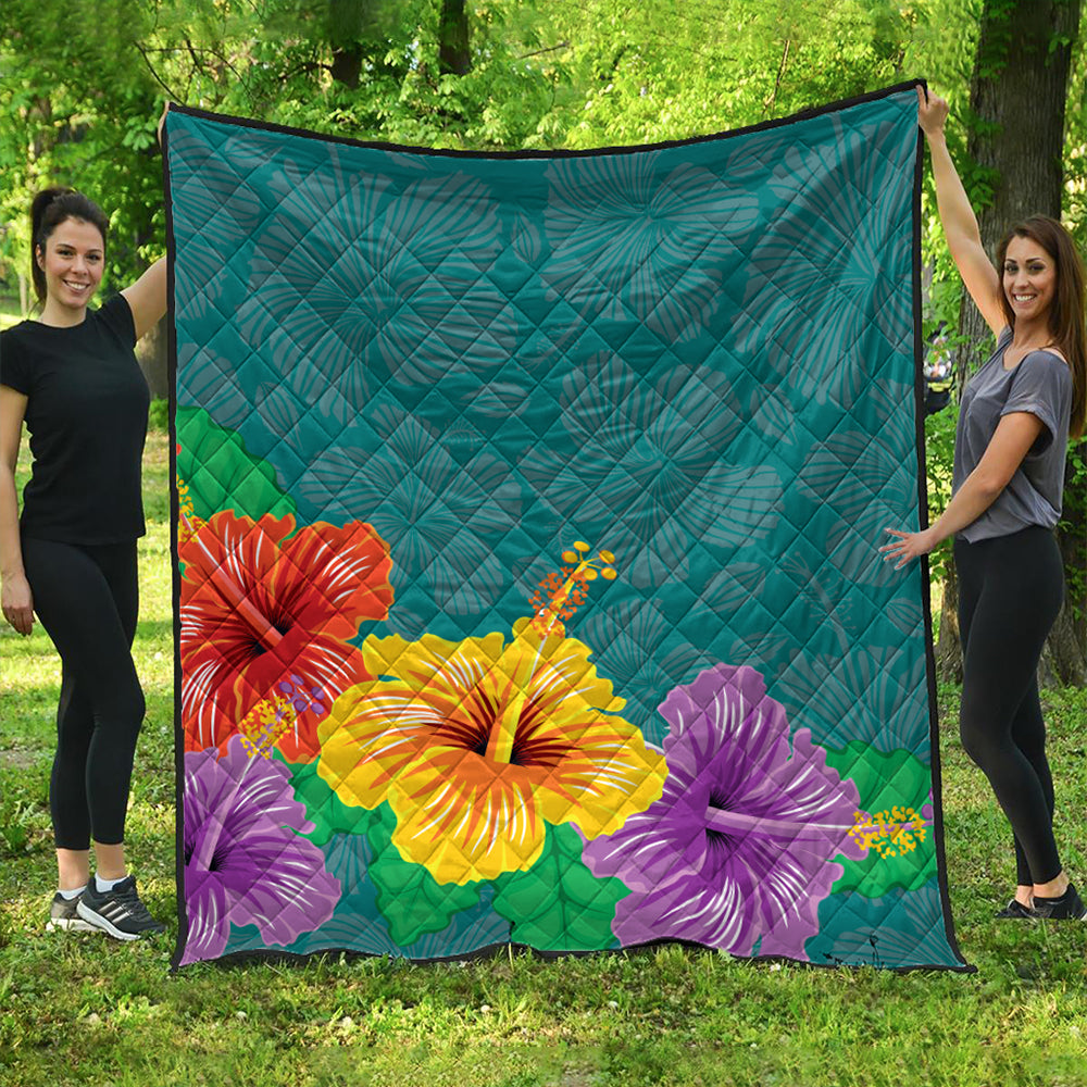 Hawaii Premium Quilt Hibiscus More Color