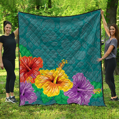 Hawaii Premium Quilt Hibiscus More Color