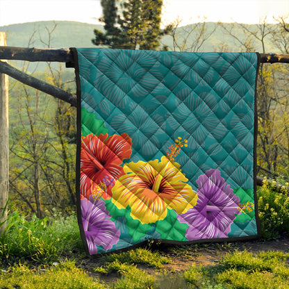 Hawaii Premium Quilt Hibiscus More Color