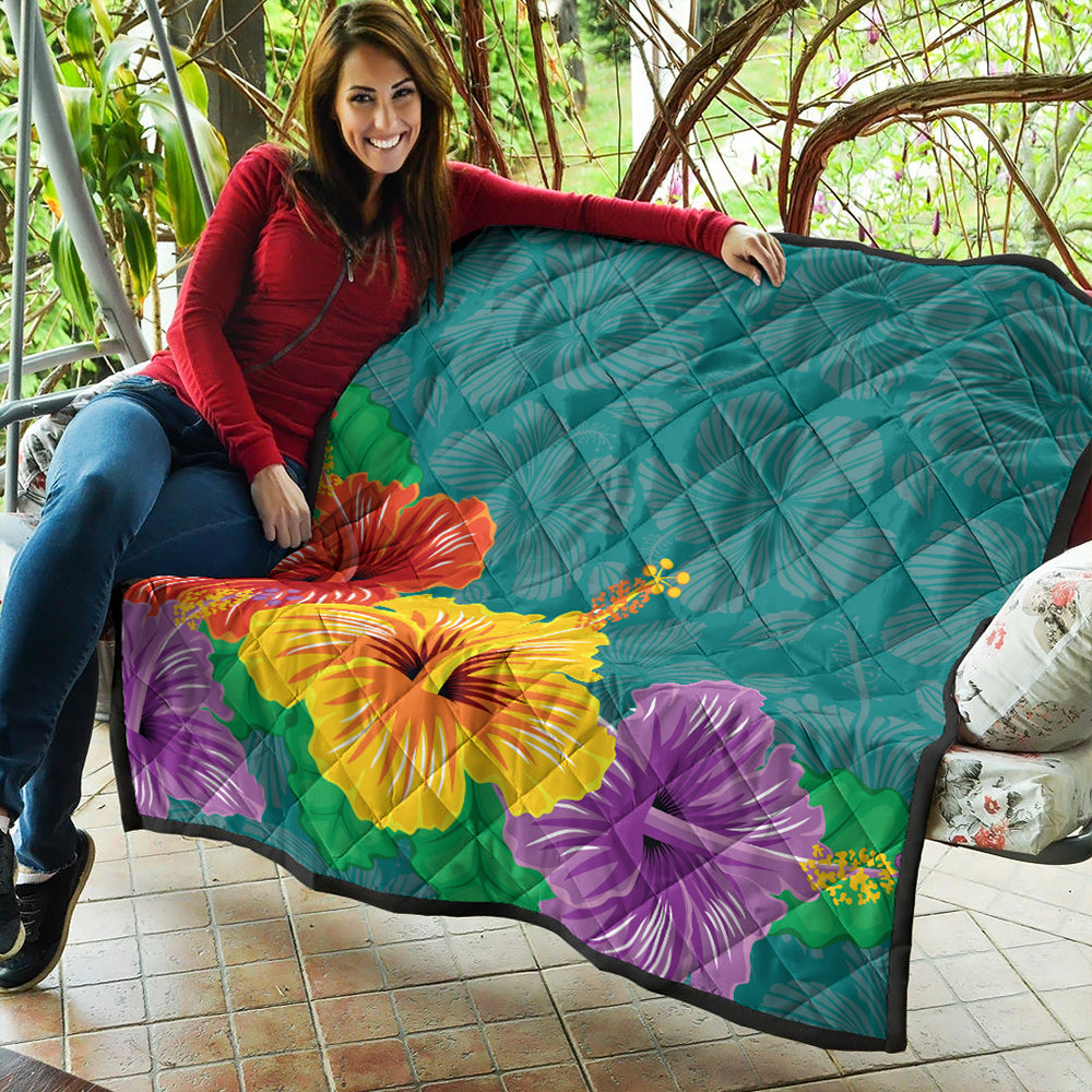 Hawaii Premium Quilt Hibiscus More Color