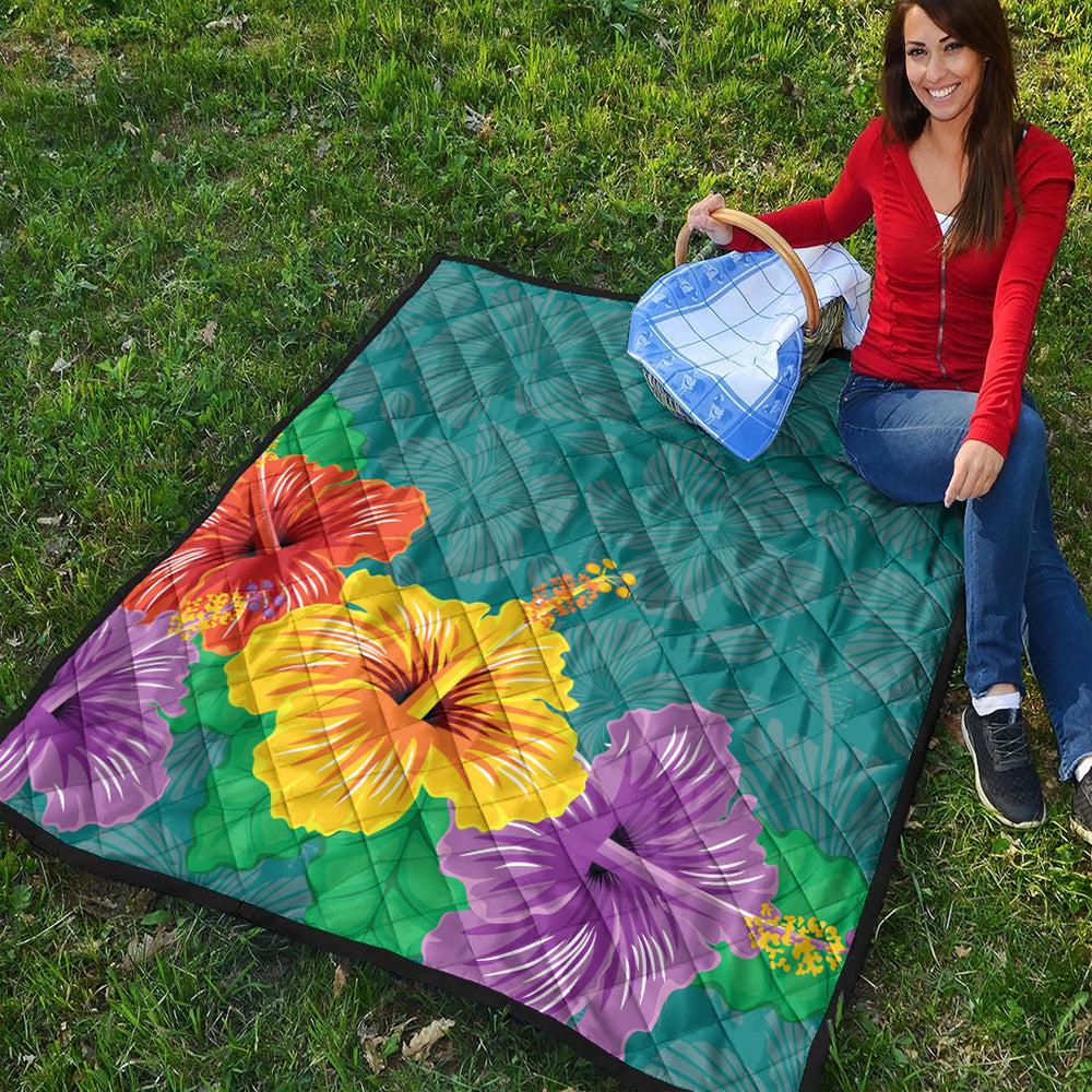 Hawaii Premium Quilt Hibiscus More Color
