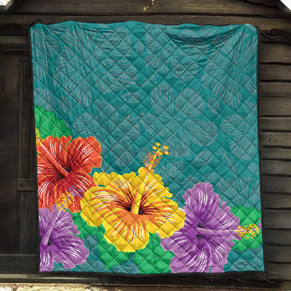 Hawaii Premium Quilt Hibiscus More Color
