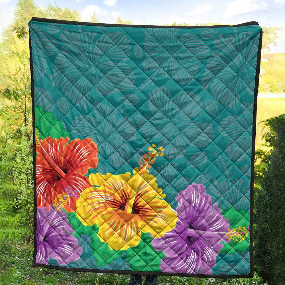 Hawaii Premium Quilt Hibiscus More Color