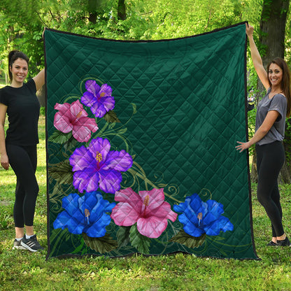 Hawaii Premium Quilt Hibiscus More Colorful