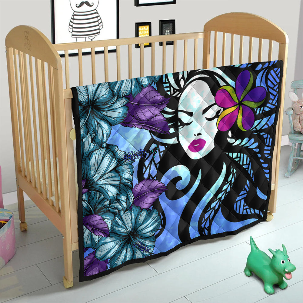 Hawaii Premium Quilt Hibiscus Polynesian Hula Girl