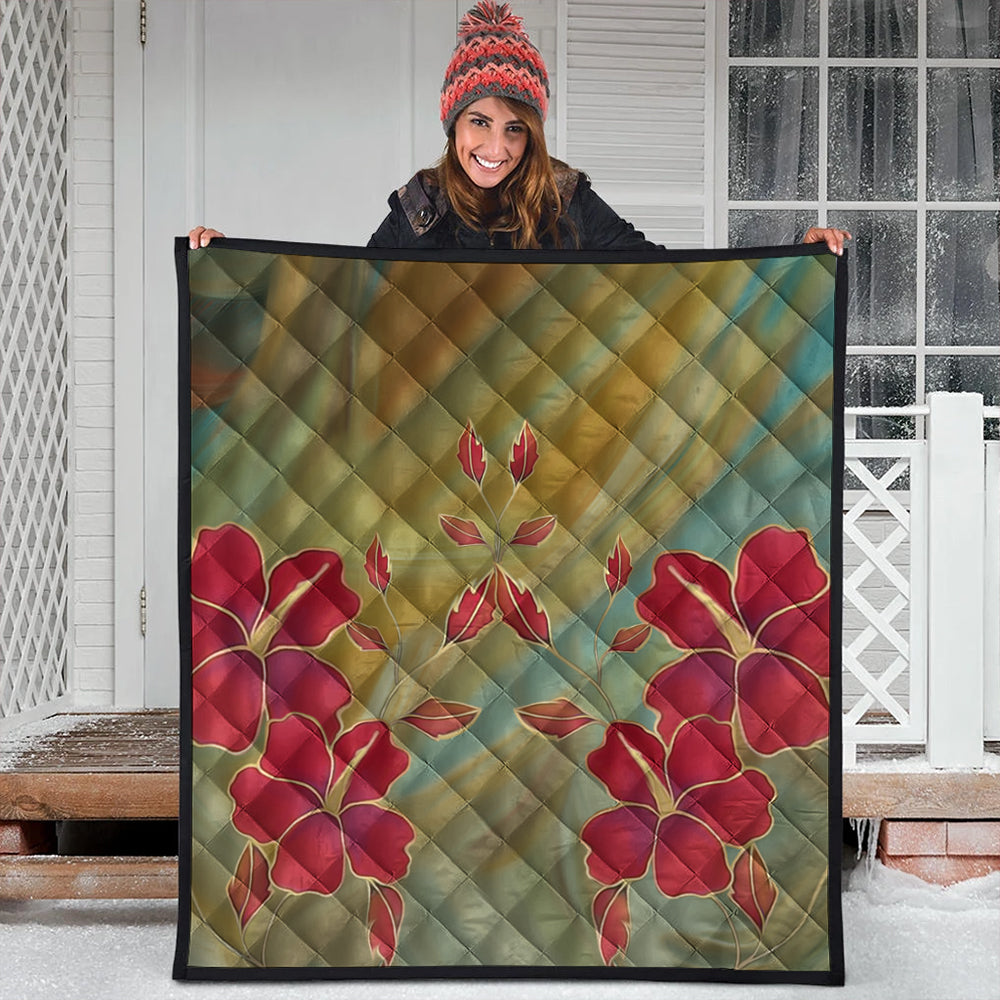 Hawaii Premium Quilt Hibiscus Water Color